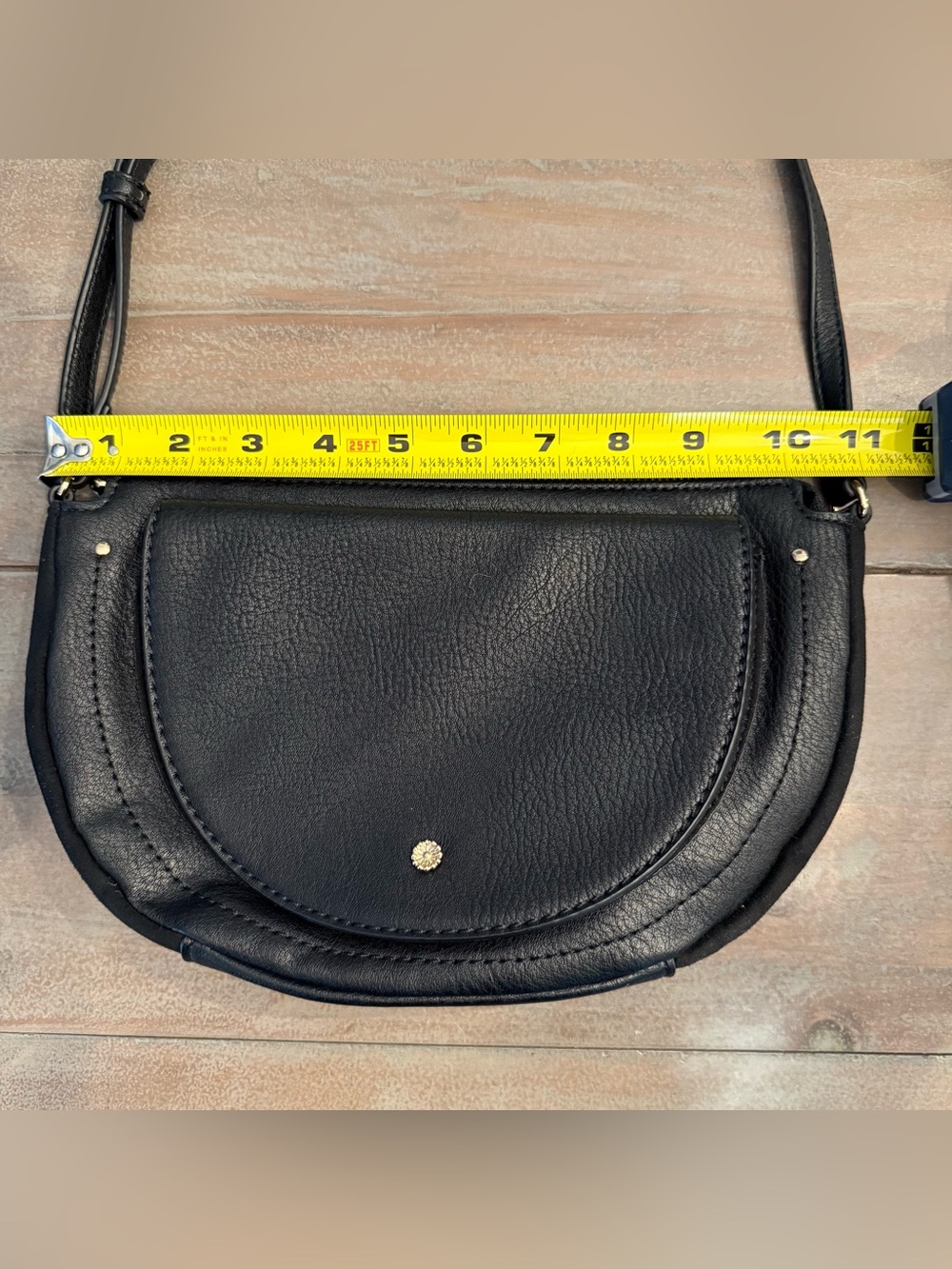 Lauren Conrad Black Cross Body Bag Black Orange Slice Crossbody Bag Preowned - Picture 5 of 14